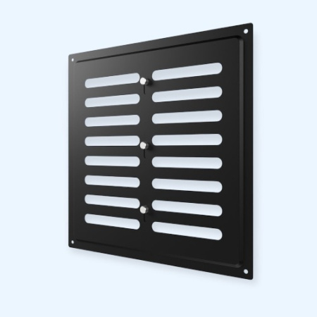 2525MER Black ERA Решетка вентиляционная MER регулируемая 250х250 окраш.сталь Black